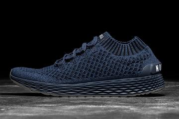 Navy Nobull Midnight Knit Runner Men's Running Shoes | CA D1025F